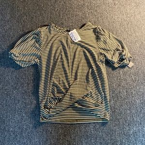 green striped dressy shirt